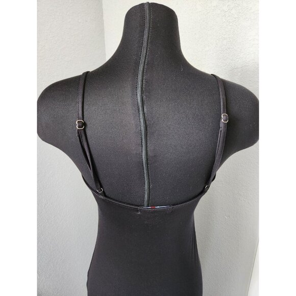 Absolutely Love It Maxi Black Dress Slim Spaghetti Straps Womens Size Small - Picture 6 of 10